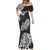 Polynesian Mermaid Dress Pacific Flower Mix Floral Tribal Tattoo Black Vibe LT9 - Polynesian Pride