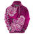 Polynesian Hoodie Pacific Flower Mix Floral Tribal Tattoo Pink Vibe LT9 - Polynesian Pride