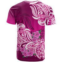Polynesian T Shirt Pacific Flower Mix Floral Tribal Tattoo Pink Vibe LT9 - Polynesian Pride