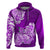 Polynesian Hoodie Pacific Flower Mix Floral Tribal Tattoo Purple Vibe LT9 Purple - Polynesian Pride