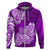 Polynesian Hoodie Pacific Flower Mix Floral Tribal Tattoo Purple Vibe LT9 - Polynesian Pride