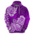 Polynesian Hoodie Pacific Flower Mix Floral Tribal Tattoo Purple Vibe LT9 - Polynesian Pride