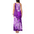 Polynesian Tank Maxi Dress Pacific Flower Mix Floral Tribal Tattoo Purple Vibe LT9 - Polynesian Pride