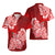 Polynesian Hawaiian Shirt Pacific Flower Mix Floral Tribal Tattoo Red Vibe LT9 - Polynesian Pride