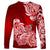 Polynesian Long Sleeve Shirt Pacific Flower Mix Floral Tribal Tattoo Red Vibe LT9 - Polynesian Pride