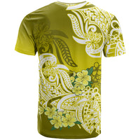 Polynesian T Shirt Pacific Flower Mix Floral Tribal Tattoo Yellow Vibe LT9 - Polynesian Pride
