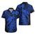 Aloha Hawaii Hawaiian Shirt Hammerhead Shark Tattoo Polynesian Summer - Blue LT9 - Polynesian Pride