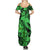 Aloha Hawaii Summer Maxi Dress Hammerhead Shark Tattoo Polynesian Summer - Green LT9 - Polynesian Pride