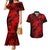 Aloha Hawaii Couples Matching Mermaid Dress And Hawaiian Shirt Hammerhead Shark Tattoo Polynesian Summer - Red LT9 Red - Polynesian Pride