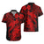 Aloha Hawaii Hawaiian Shirt Hammerhead Shark Tattoo Polynesian Summer - Red LT9 - Polynesian Pride