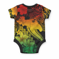 Aloha Hawaii Baby Onesie Hammerhead Shark Tattoo Polynesian Summer - Reggae LT9 - Polynesian Pride