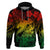 Aloha Hawaii Hoodie Hammerhead Shark Tattoo Polynesian Summer - Reggae LT9 Pullover Hoodie Reggae - Polynesian Pride