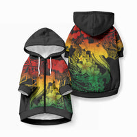 Aloha Hawaii Pet Hoodie Hammerhead Shark Tattoo Polynesian Summer - Reggae LT9 Zip-up Reggae - Polynesian Pride