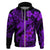 Aloha Hawaii Hoodie Hammerhead Shark Tattoo Polynesian Summer - Violet LT9 Zip Hoodie Violet - Polynesian Pride