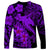 Aloha Hawaii Long Sleeve Shirt Hammerhead Shark Tattoo Polynesian Summer - Violet LT9 - Polynesian Pride