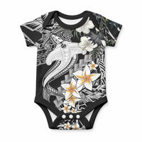 Aloha Hawaii Baby Onesie Hammerhead Shark Tattoo Polynesian Summer - White LT9 White - Polynesian Pride