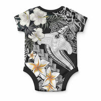 Aloha Hawaii Baby Onesie Hammerhead Shark Tattoo Polynesian Summer - White LT9 - Polynesian Pride
