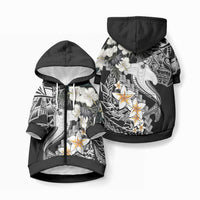 Aloha Hawaii Pet Hoodie Hammerhead Shark Tattoo Polynesian Summer - White LT9 Zip-up White - Polynesian Pride