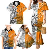 Fiji Australia Rugby Family Matching Mermaid Dress and Hawaiian Shirt World Cup 2023 Polynesia Tapa Mixed Indigenous Aboriginal LT9 - Polynesian Pride