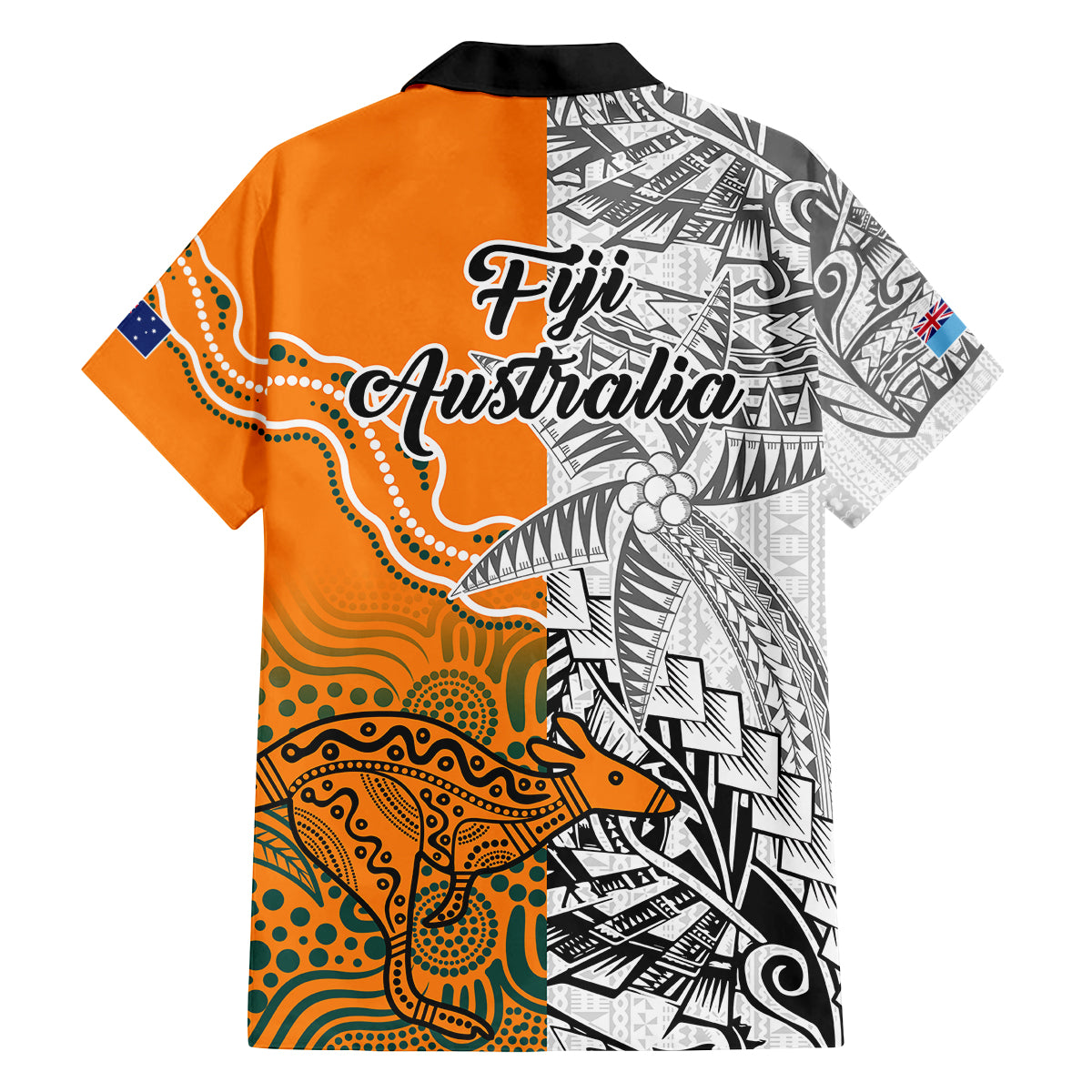 Fiji Australia Rugby Family Matching Tank Maxi Dress and Hawaiian Shirt World Cup 2023 Polynesia Tapa Mixed Indigenous Aboriginal LT9 - Polynesian Pride