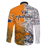 Fiji Australia Rugby Family Matching Tank Maxi Dress and Hawaiian Shirt World Cup 2023 Polynesia Tapa Mixed Indigenous Aboriginal LT9 - Polynesian Pride