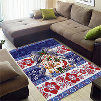 Samoa Tribal Christmas Bow Area Rug Ia Manuia lava le Kerisimasi LT9 - Polynesian Pride