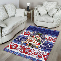 Samoa Tribal Christmas Bow Area Rug Ia Manuia lava le Kerisimasi LT9 - Polynesian Pride