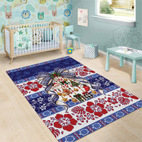 Samoa Tribal Christmas Bow Area Rug Ia Manuia lava le Kerisimasi LT9 - Polynesian Pride