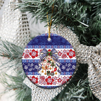 Samoa Tribal Christmas Bow Ceramic Ornament Ia Manuia lava le Kerisimasi LT9 - Polynesian Pride