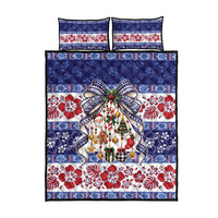 Samoa Tribal Christmas Bow Quilt Bed Set Ia Manuia lava le Kerisimasi LT9 - Polynesian Pride