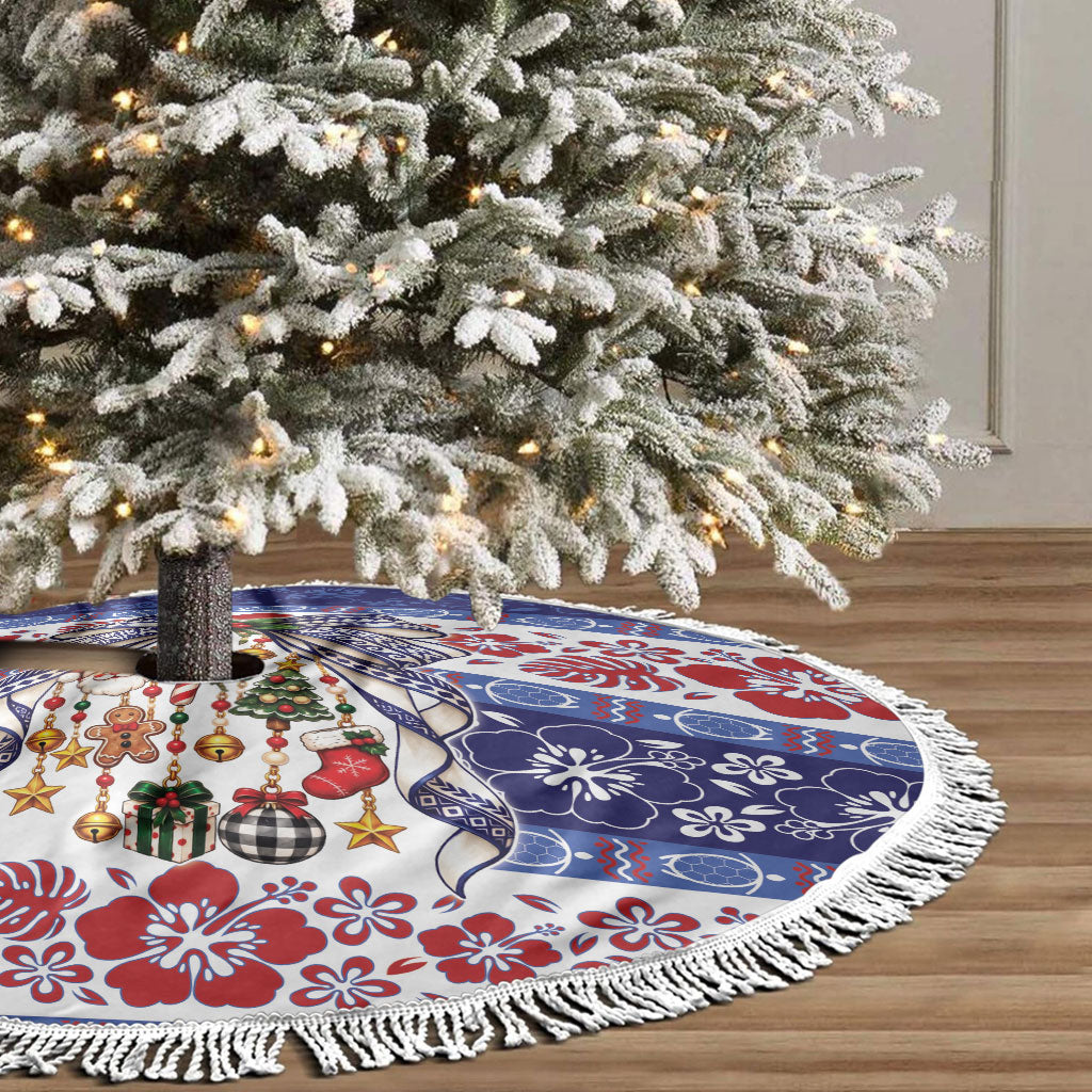 Samoa Tribal Christmas Bow Tree Skirt Ia Manuia lava le Kerisimasi LT9 - Polynesian Pride