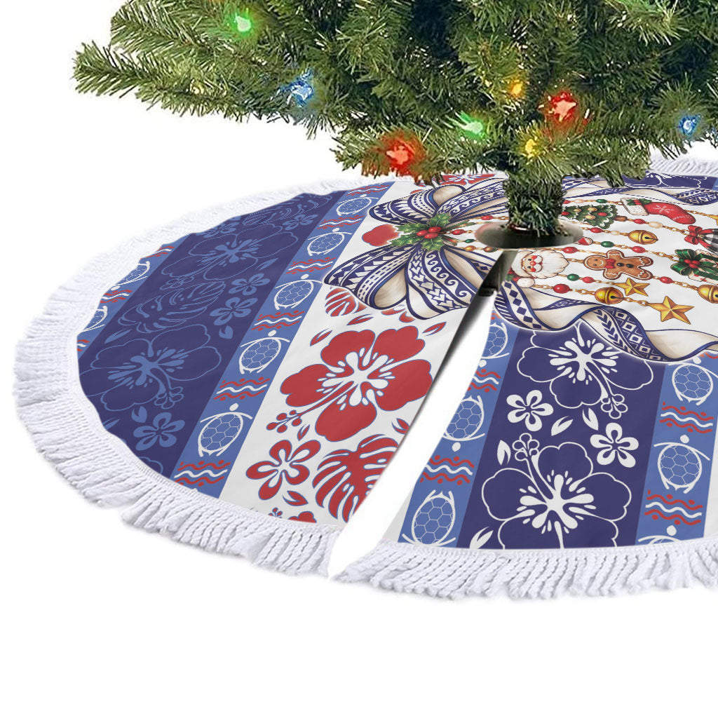 Samoa Tribal Christmas Bow Tree Skirt Ia Manuia lava le Kerisimasi LT9 - Polynesian Pride