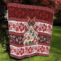 Tonga Ngatu Christmas Bow Quilt Kilisimasi Fiefia Red Style LT9 - Polynesian Pride