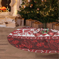 Tonga Ngatu Christmas Bow Tree Skirt Kilisimasi Fiefia Red Style LT9 - Polynesian Pride
