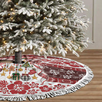 Tonga Ngatu Christmas Bow Tree Skirt Kilisimasi Fiefia Red Style LT9 - Polynesian Pride