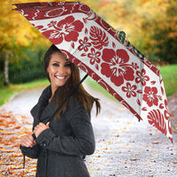 Tonga Ngatu Christmas Bow Umbrella Kilisimasi Fiefia Red Style LT9 - Polynesian Pride