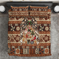 Fiji Masi Christmas Bow Bedding Set Fijian Tribal inspired Christmas LT9 Red - Polynesian Pride