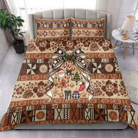 Fiji Masi Christmas Bow Bedding Set Fijian Tribal inspired Christmas LT9 - Polynesian Pride