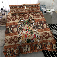 Fiji Masi Christmas Bow Bedding Set Fijian Tribal inspired Christmas LT9 - Polynesian Pride