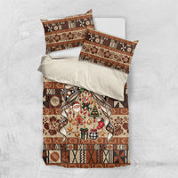 Fiji Masi Christmas Bow Bedding Set Fijian Tribal inspired Christmas LT9 US Twin 172cm x 218cm Red - Polynesian Pride