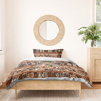 Fiji Masi Christmas Bow Bedding Set Fijian Tribal inspired Christmas LT9 - Polynesian Pride