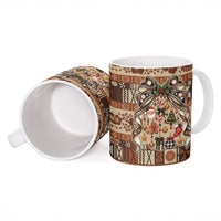 Fiji Masi Christmas Bow Ceramic Mug Fijian Tribal inspired Christmas LT9 - Polynesian Pride