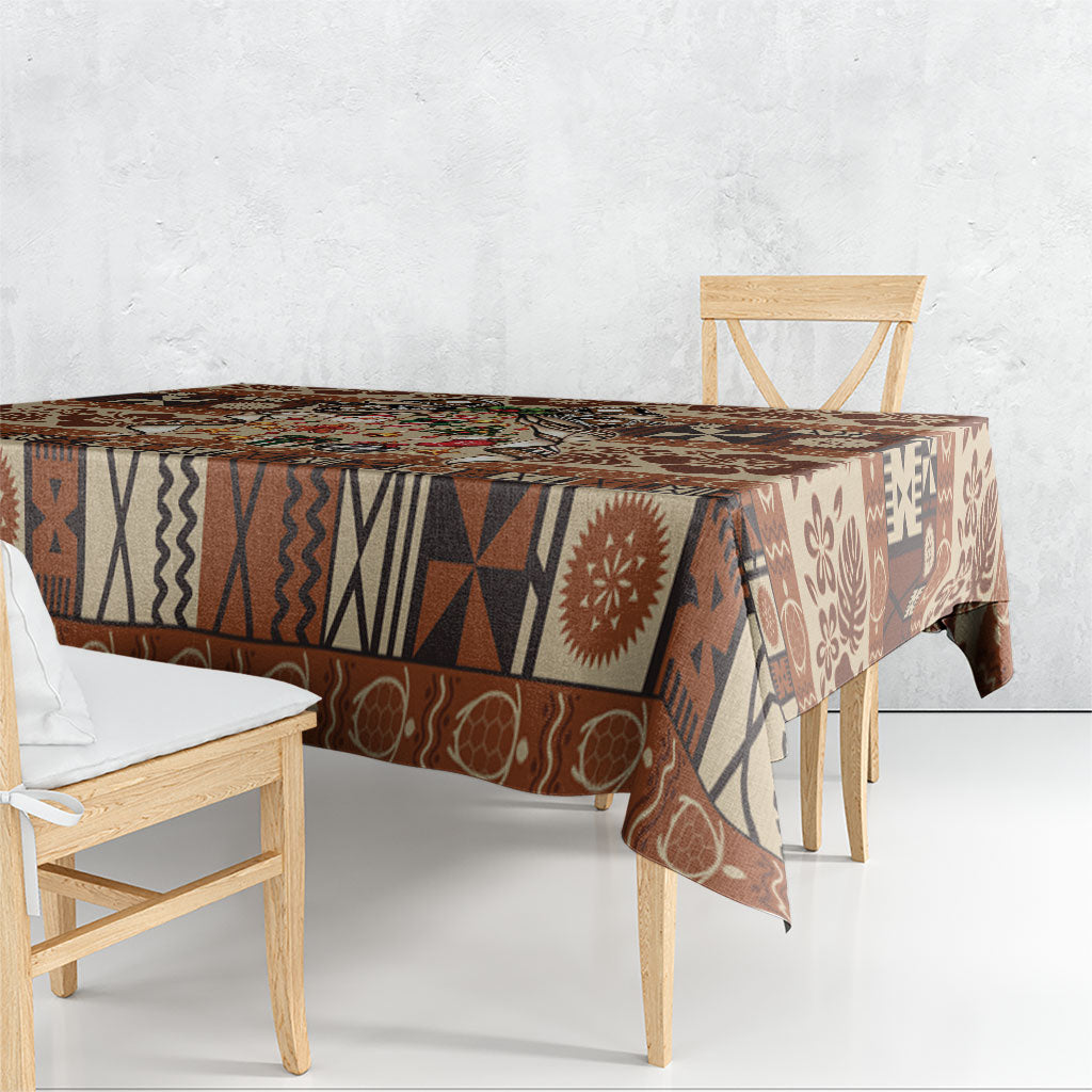 Fiji Masi Christmas Bow Tablecloth Fijian Tribal inspired Christmas LT9 - Polynesian Pride