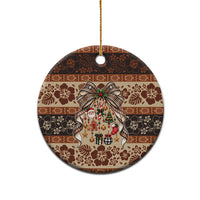 Fiji Masi Christmas Bow Ceramic Ornament Marau na Kerisimasi LT9 - Polynesian Pride