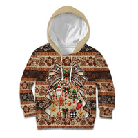 Fiji Masi Christmas Bow Kid Hoodie Marau na Kerisimasi LT9 Hoodie Red - Polynesian Pride