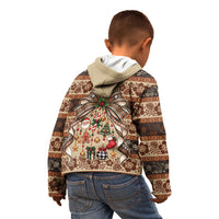 Fiji Masi Christmas Bow Kid Hoodie Marau na Kerisimasi LT9 - Polynesian Pride