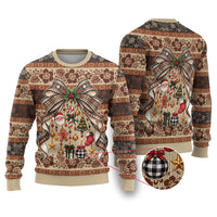 Fiji Masi Christmas Bow Ugly Christmas Sweater Marau na Kerisimasi LT9 Red - Polynesian Pride