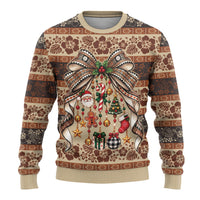 Fiji Masi Christmas Bow Ugly Christmas Sweater Marau na Kerisimasi LT9 - Polynesian Pride