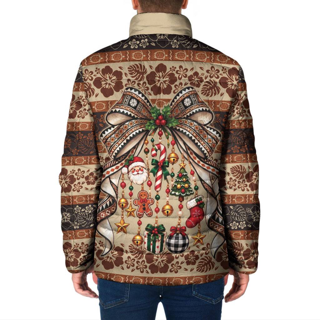 Fiji Masi Christmas Bow Padded Jacket Marau na Kerisimasi LT9 - Polynesian Pride