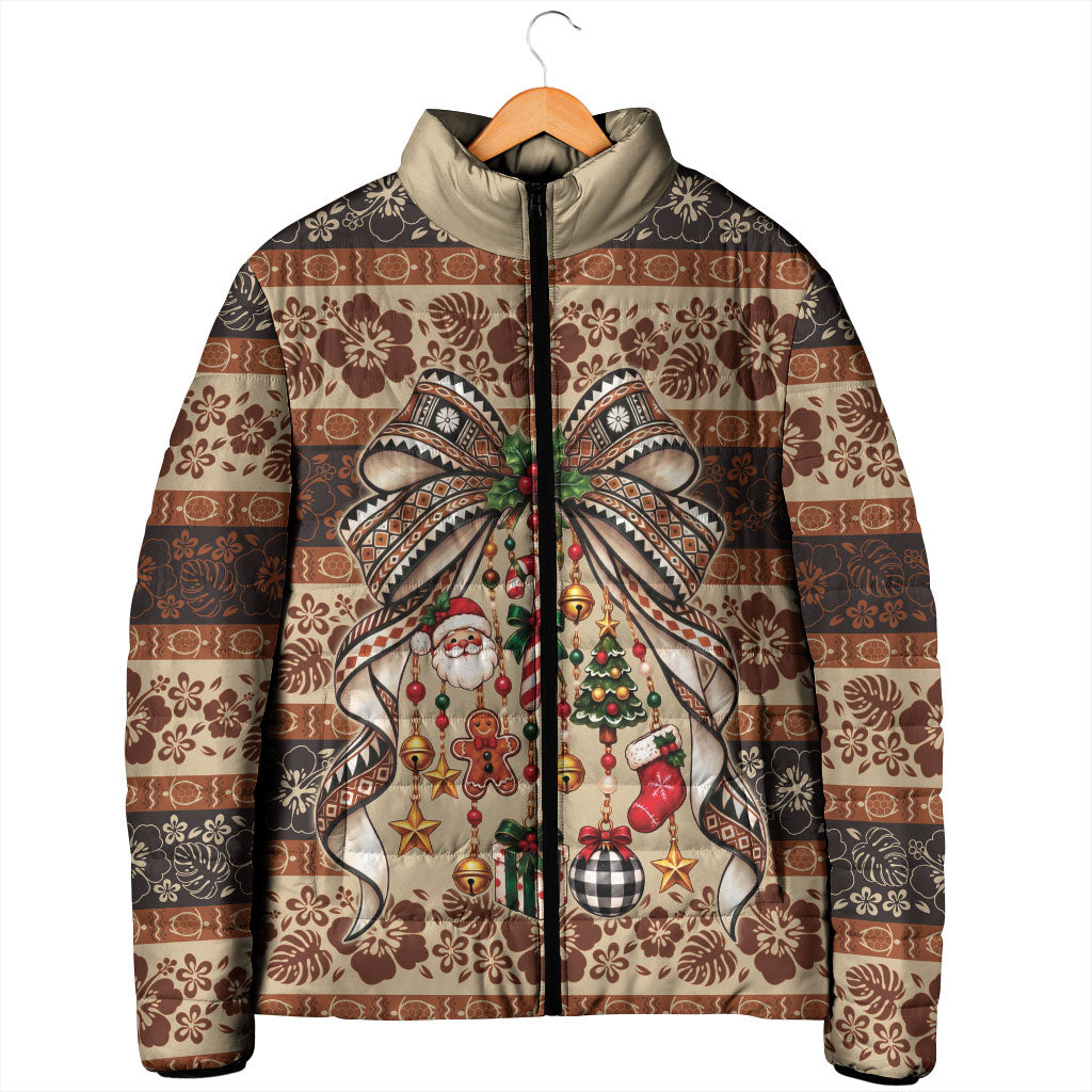 Fiji Masi Christmas Bow Padded Jacket Marau na Kerisimasi LT9 - Polynesian Pride